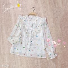 Áo Sơ Mi Viền Bèo Ivy A1682