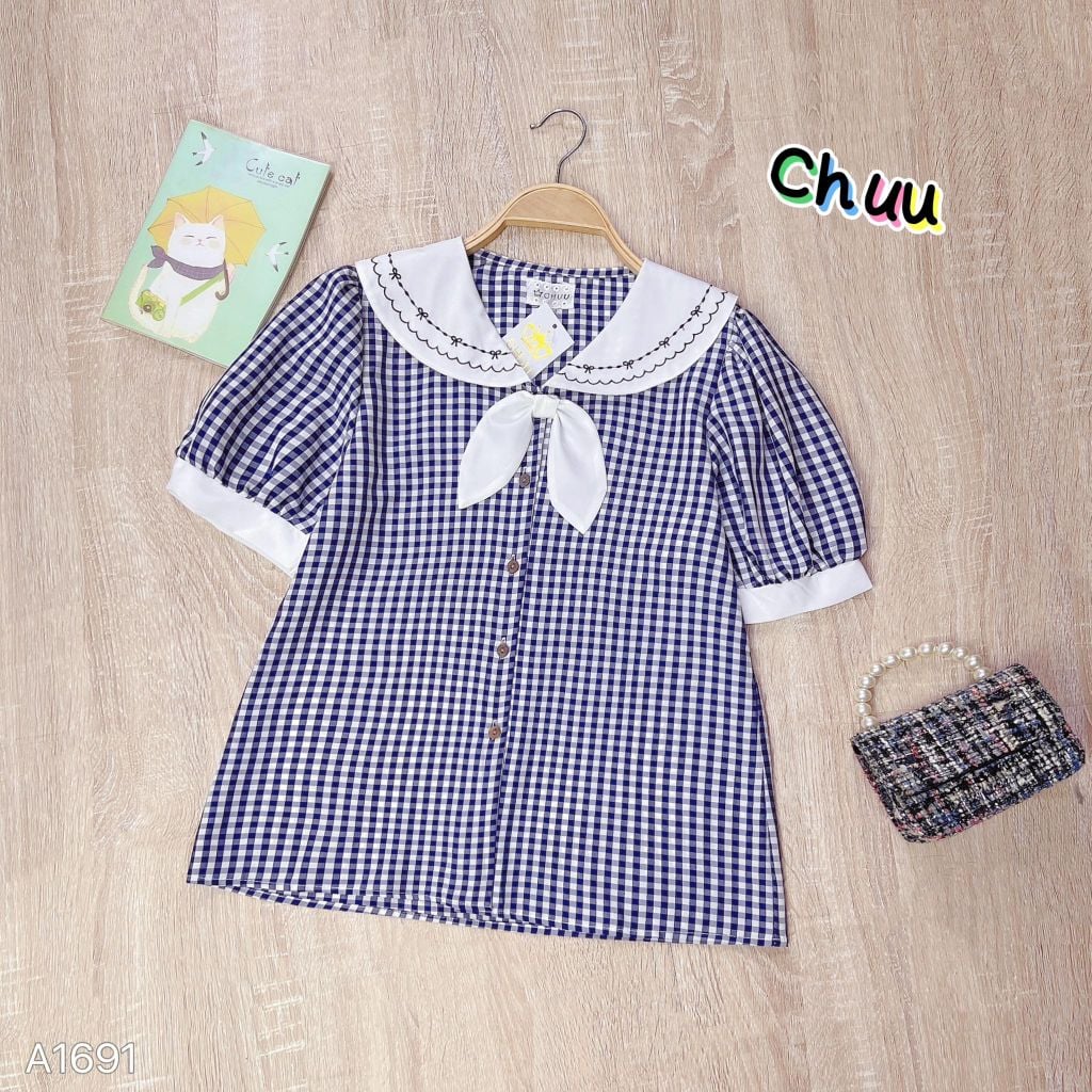 Áo Sơ Mi BOW Ô Vuông A1691