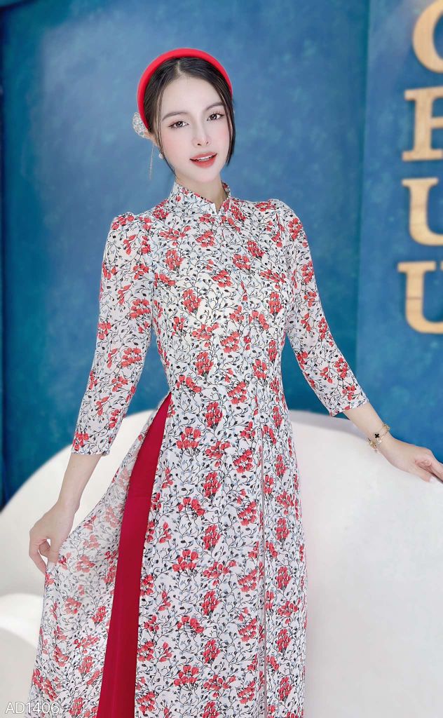 Áo Dài Tứ Thân 3 Tà Nút Bọc AD9003.1406 (áo lẻ)