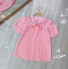 Áo Sơ Mi Thêu Dây Lá A1673