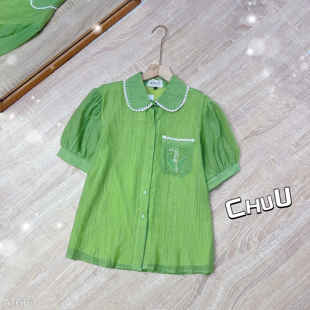 Áo Sơ Mi Túi Cỏ 4 Cánh A1663