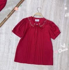 Áo Sơ Mi Thêu Dây Lá A1673