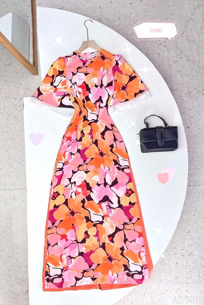 Áo Dài Tay Suông Thạch Dừa AD1413 (áo lẻ)