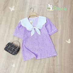 Áo Sơ Mi Cổ Lượn Tai Mèo A1693