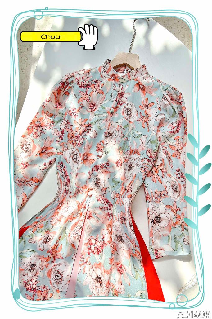 Áo Dài Tứ Thân 3T Nút Bọc AD1406 (áo lẻ)