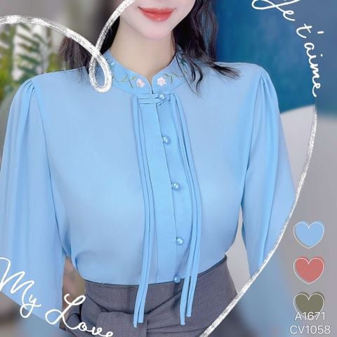 Áo Châu Thêu Hoa Tàu A1671