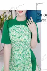 Áo Dài Muôn Thú Chen Lấn AD1438 (áo lẻ)