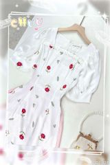 Áo Dài Vân Gấm Hoa Len AD1429 (áo lẻ)