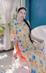 Áo Dài Tay Suông Thạch Dừa AD1413 (áo lẻ)