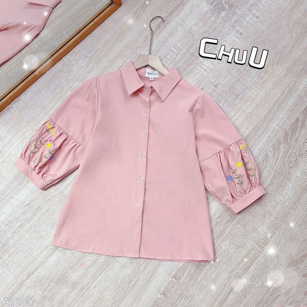 Áo Sơ Mi Tay Bí Thêu A1685