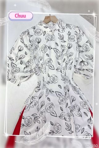 Áo Dài Ren Chữ UUUU AD1450 (áo lẻ)