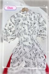 Áo Dài Ren Chữ UUUU AD1450 (áo lẻ)