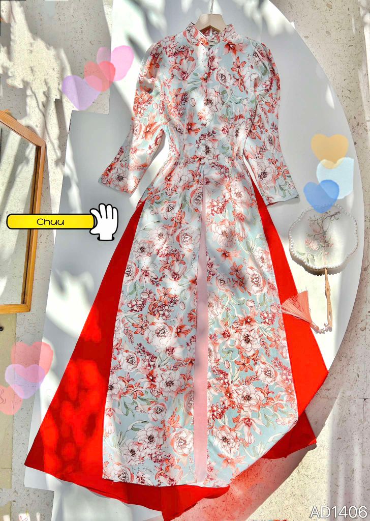 Áo Dài Tứ Thân 3T Nút Bọc AD1406 (áo lẻ)