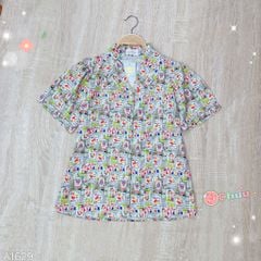 Áo Sơ Mi Cổ Vest Chữ Nhật A1629