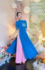 Áo Dài Thỏ Trắng Uyên Ương AD9001.1444 (áo lẻ)