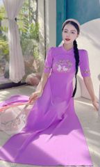 Áo Dài Thỏ Trắng Uyên Ương AD9001.1444 (áo lẻ)