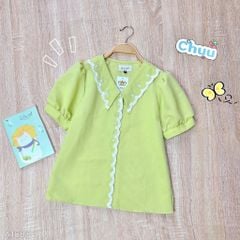 Áo Sơ Mi Xốp Thêu Cỏ Lá AT9002.1688