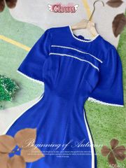 Áo Dài Tằm Gãy Nơ Twins AD1462 (áo lẻ)