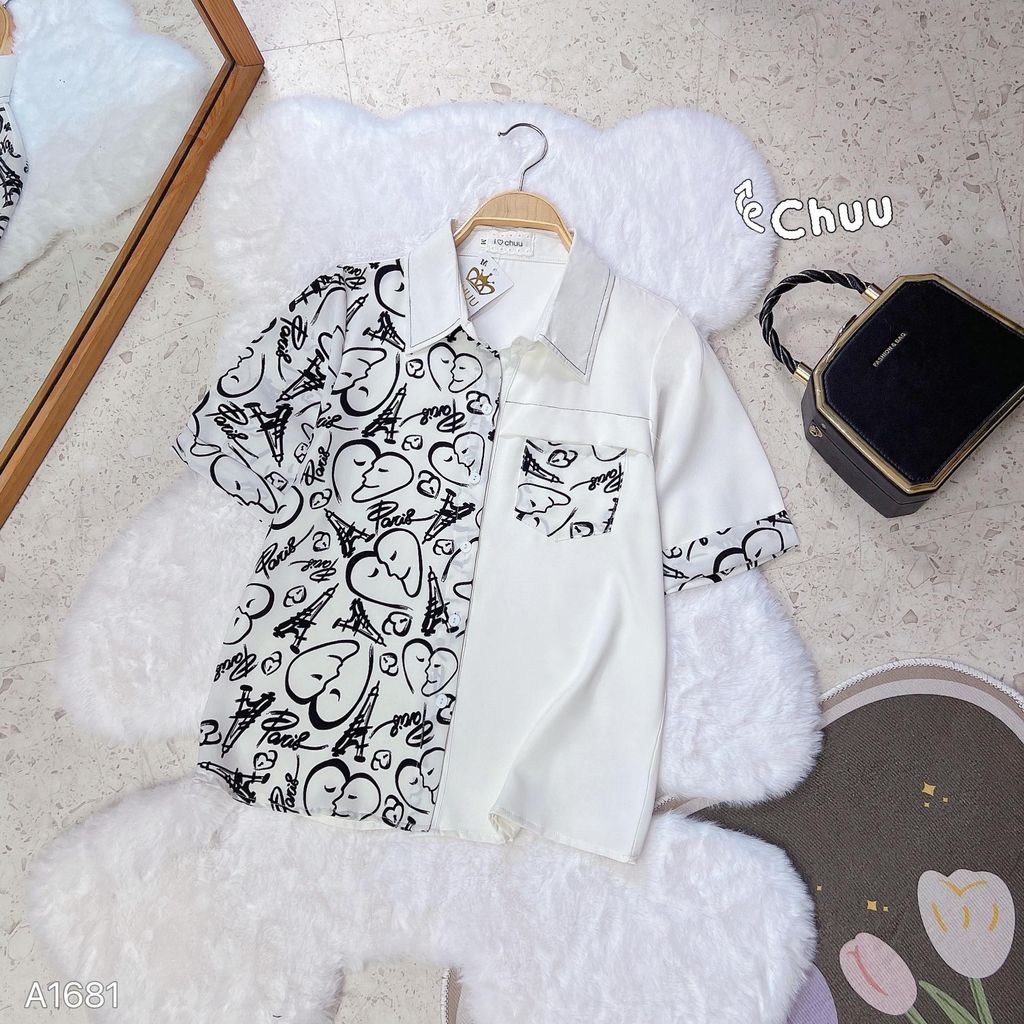 Áo Sơ Mi Nửa Họa Tiết A1681