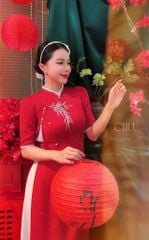 Áo Dài Cành Trúc Đong Đưa (PK) AD1443 (áo lẻ)