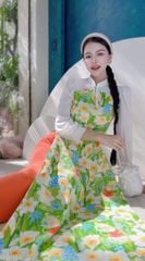 Áo Dài Chuồn Chuồn Xòe Cánh AD9002.1351 (áo lẻ)