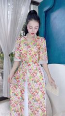 Áo Dài 4 Tà Cổ Y AD9003.1447 (áo lẻ)