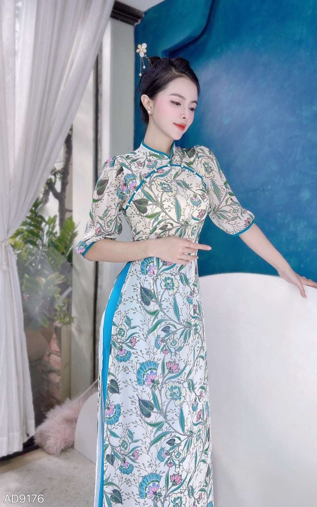 Áo Dài 4T Ngọc Trai Màu AD9176 (áo lẻ)