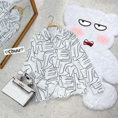 Áo Sơ Mi TD Họa Tiết Lụa 100D A1594