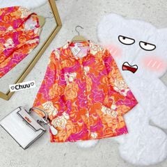 Áo Sơ Mi TD Họa Tiết Lụa 100D A1594