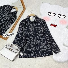 Áo Sơ Mi TD Họa Tiết Lụa 100D A1594