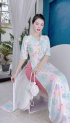 Áo Dài Giả Khoát Cột Nơ AD1464 (áo lẻ)