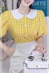 Áo Ô Cổ Sen Nút Nơ A1706