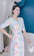 Áo Dài Giả Khoát Cột Nơ AD1464 (áo lẻ)