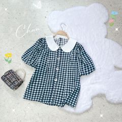 Áo Ô Cổ Sen Nút Nơ A9002.1706