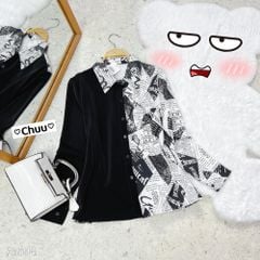 Áo Sơ Mi TD Họa Tiết Lụa 100D A1594