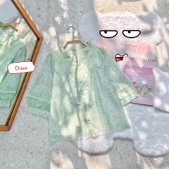 Áo Tơ Giấy Hoa Khô A1637