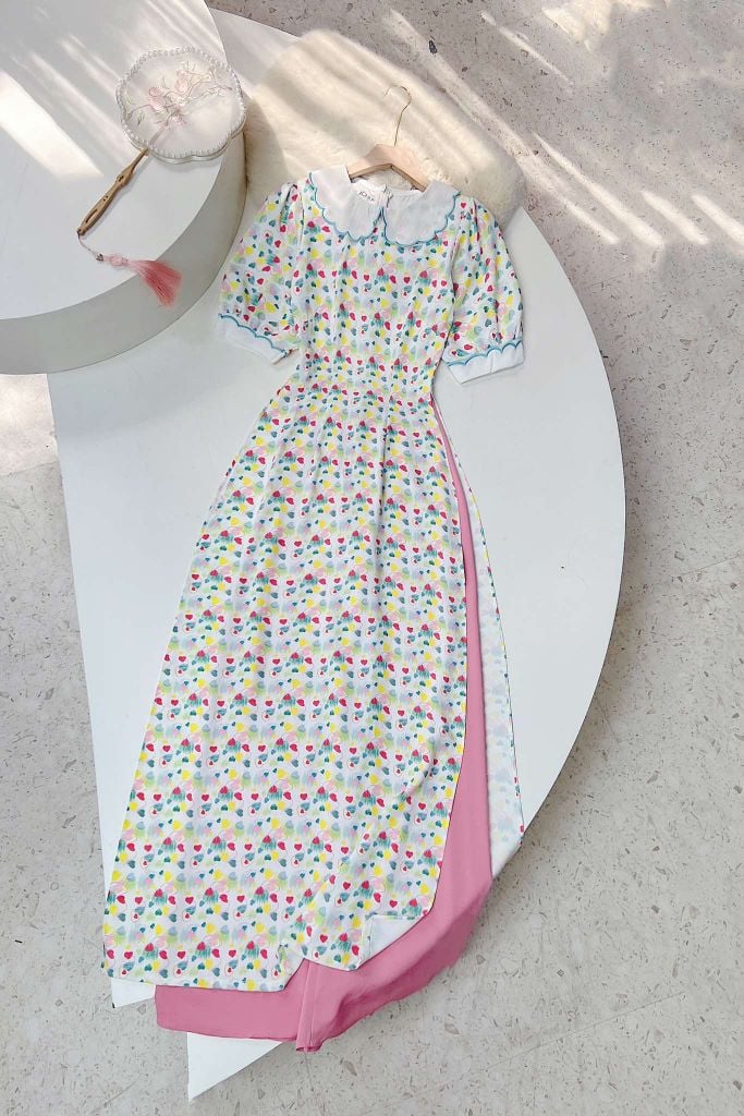 Áo Dài Cổ Mây Disney AD1481 (áo lẻ)