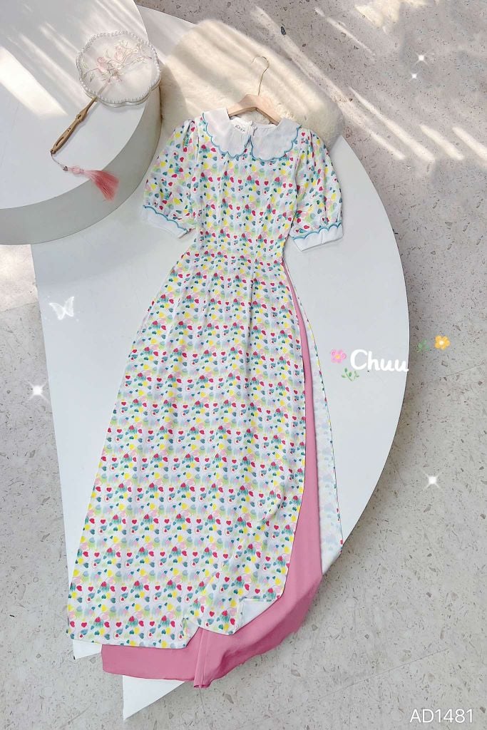 Áo Dài Cổ Mây Disney AD1481 (áo lẻ)