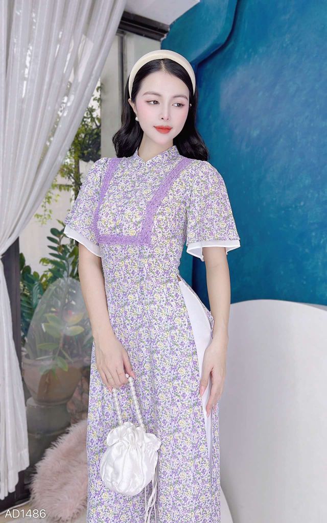Áo Dài 4 Tà Love U AD9003.1486 (áo lẻ)