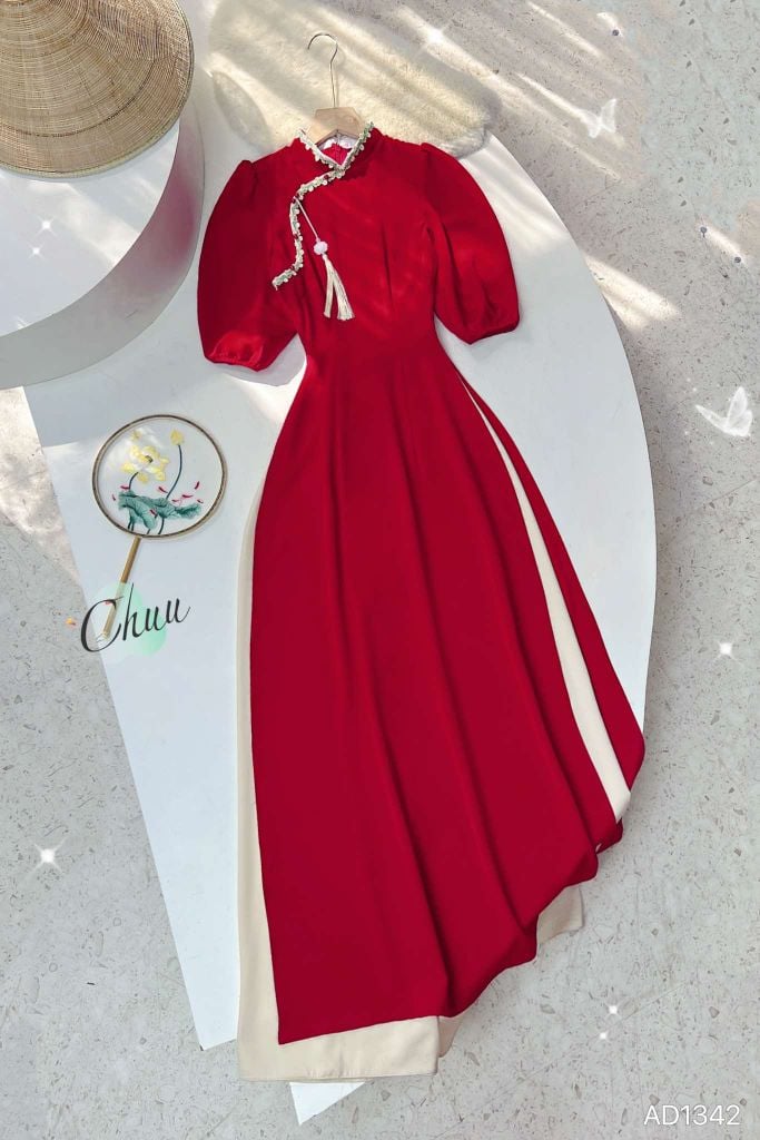 Áo Dài Ren Thạch Lam AD1342 (áo lẻ)