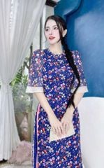 Áo Dài 4T Hoa Ánh Kim AD1375 (áo lẻ)