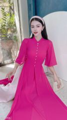 Áo Dài 4 Tà Eo Thêu Trái Tim AD1355 (áo lẻ)