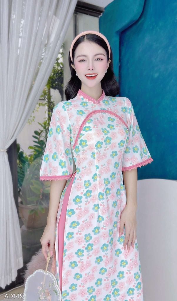 Áo Dài Ren Qúi Nhân AD1491 (áo lẻ)