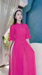 Áo Dài 4 Tà Eo Thêu Trái Tim AD1355 (áo lẻ)