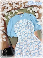 Áo Dài Muôn Thú Chen Lấn AD1438 (áo lẻ)