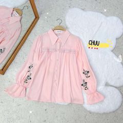 Áo Sơ Mi Tay Hoa Đỗ Quyên A1623