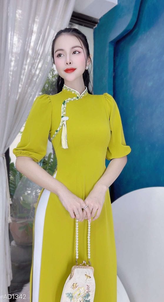 Áo Dài Ren Thạch Lam AD1342 (áo lẻ)
