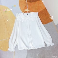 Áo Sơ Mi Bèo Cánh Hoa Nhún A1721