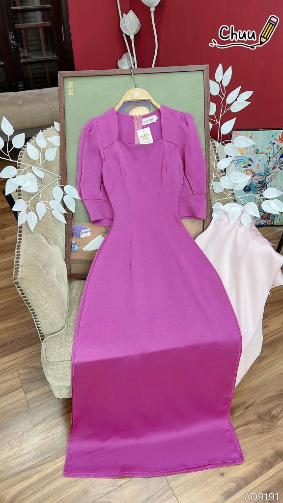 Áo Dài Cổ Nữ Hoàng AD9001.9191 (áo lẻ)