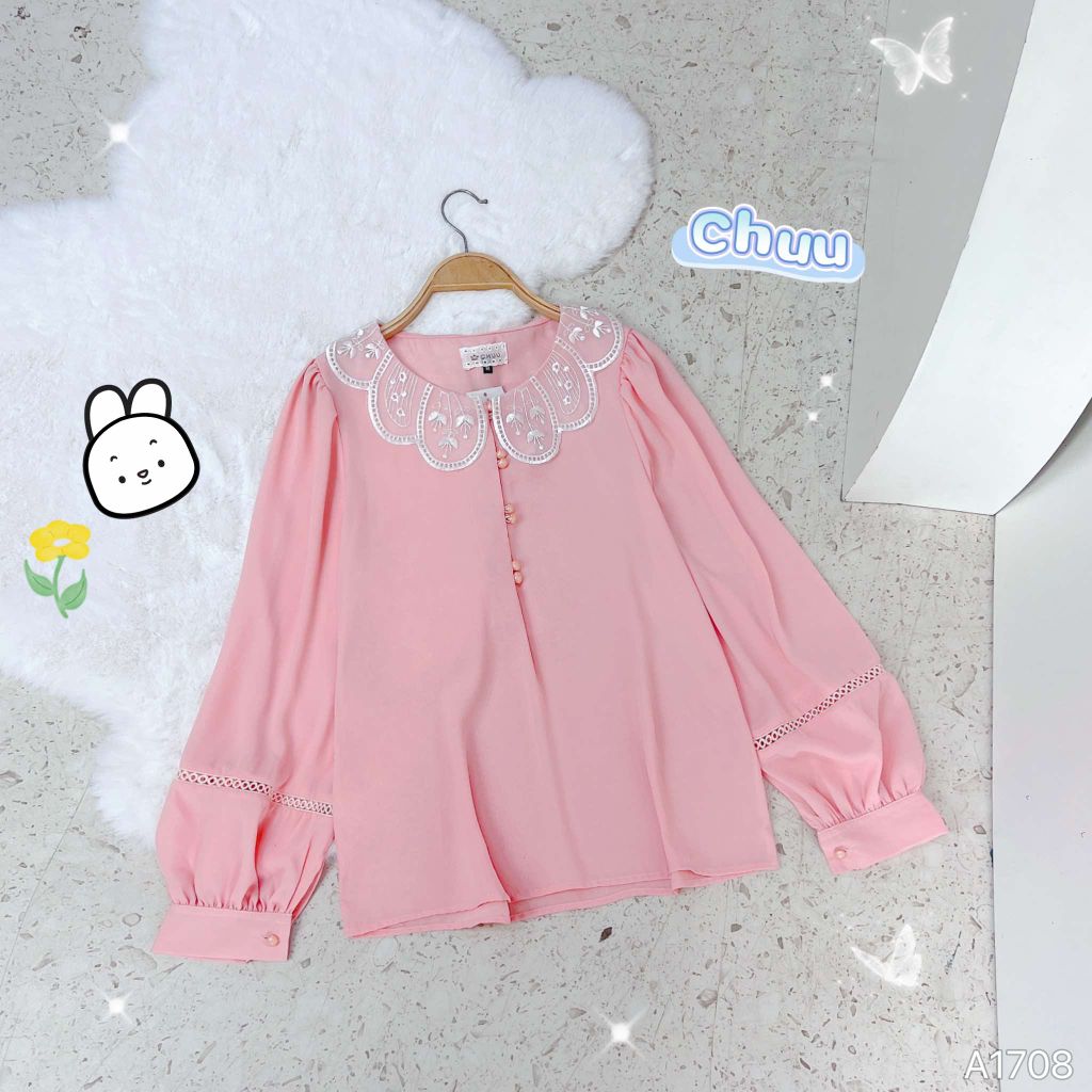 Áo Sơ Mi Cổ Búp Sen A1708